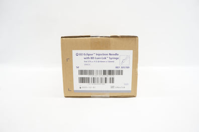 BD 305789 Eclipse Injection Ndle With Luer-Lok Syringe 1ml 27G x 1/2 - Box of 50